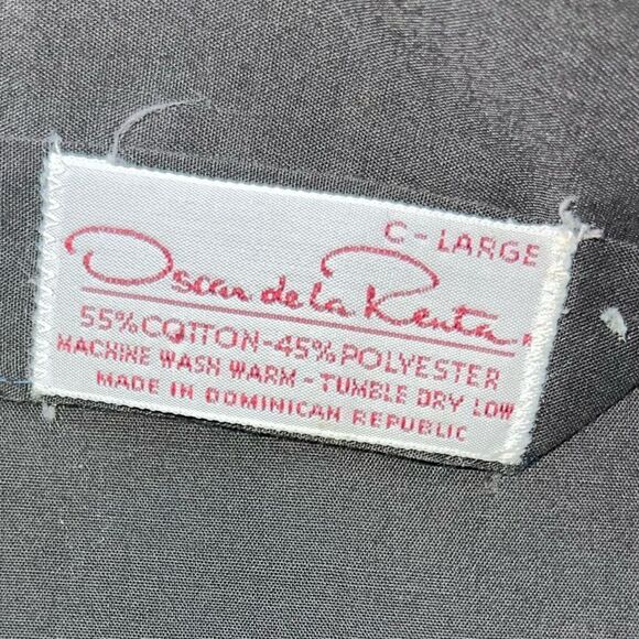 Oscar de la Renta Men’s Pajama Set - Size Large, Gray with Red Piping - Picture 6 of 6